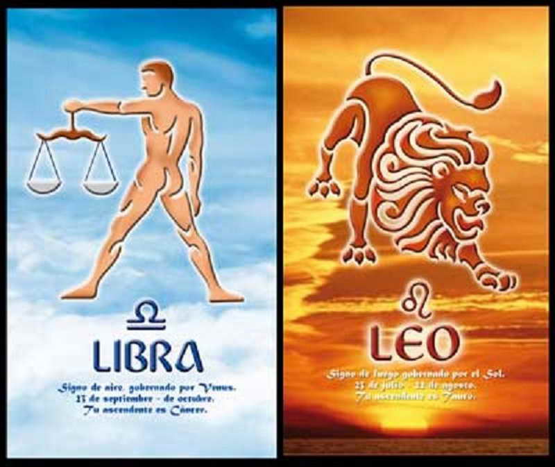 1 Libra and Leo.