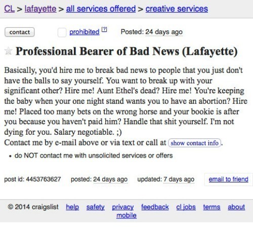 Inappropriate Craigslist Ads That Will Make You Laugh